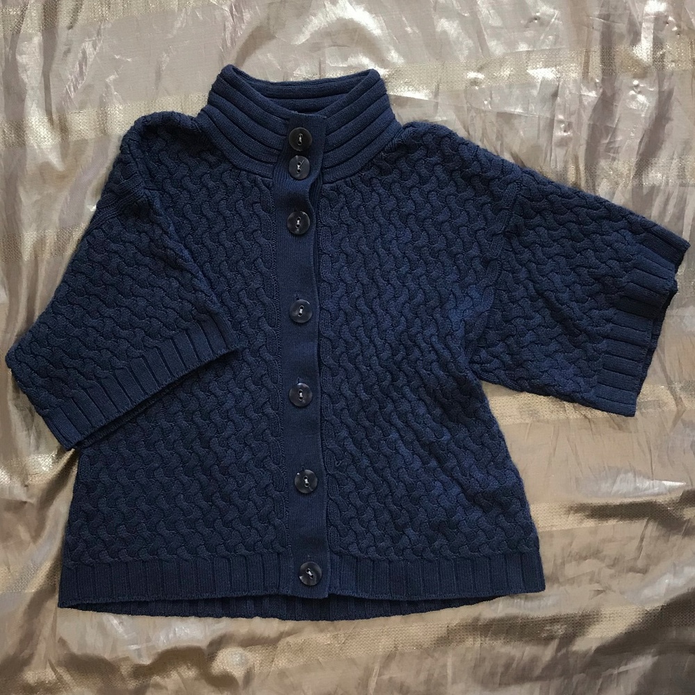 Grey Turtleneck Cardigan